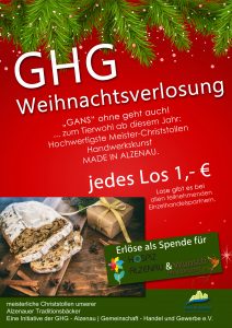 Plakat Weihnachtsverlosung GHG Alzenau